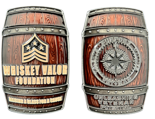 VET+MAP x Whiskey Valor Challenge Coin